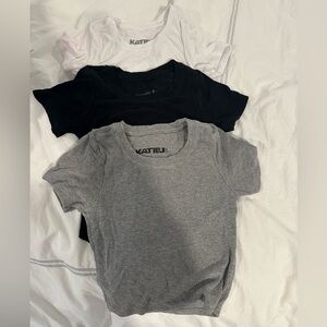 Kids' T-Shirt Set - Black, Gray, and White (Livi t’s)